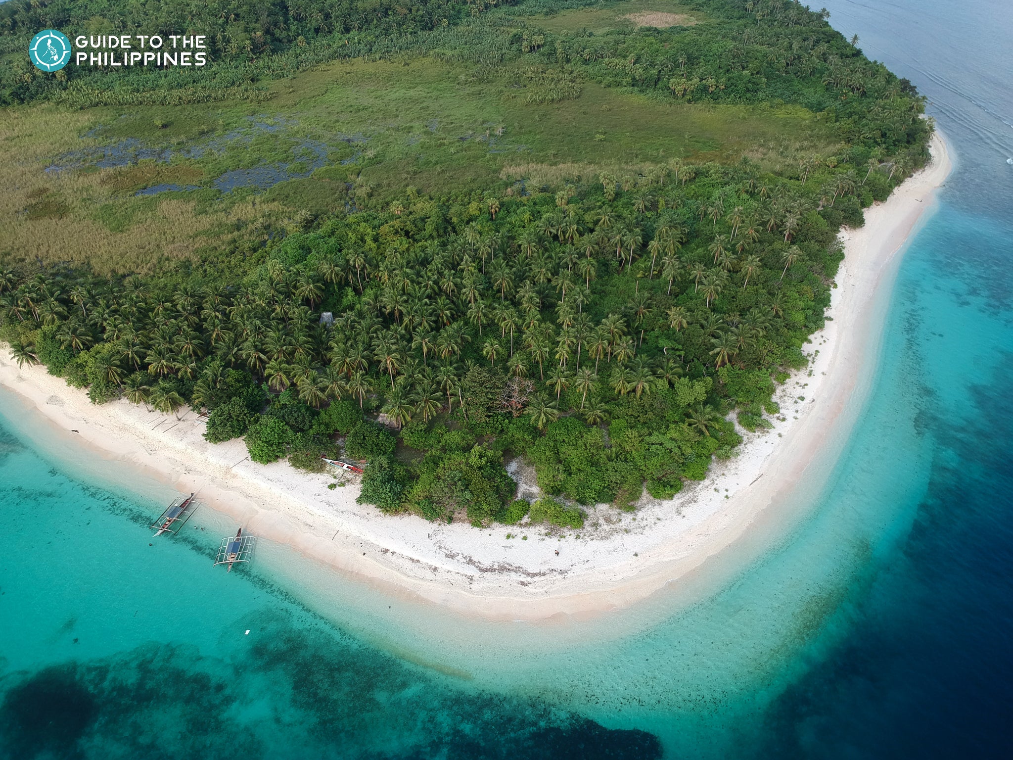 Aerial view of Tikling Island, Sorsogon