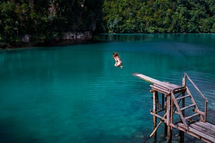 Board jumping at Subga Lagoon