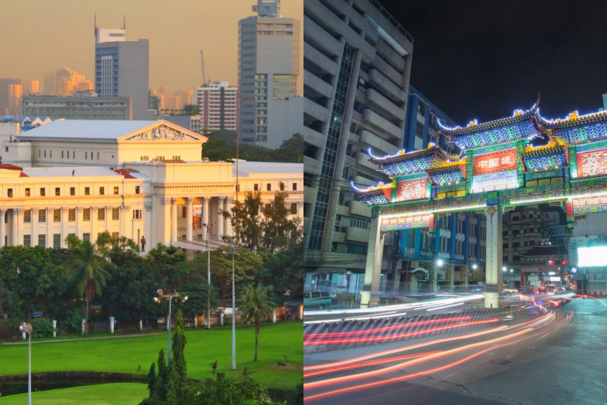 National Museum of the Philippines and Binondo Arch in Manila National Museum of the Philippines and Binondo Arch in Manila