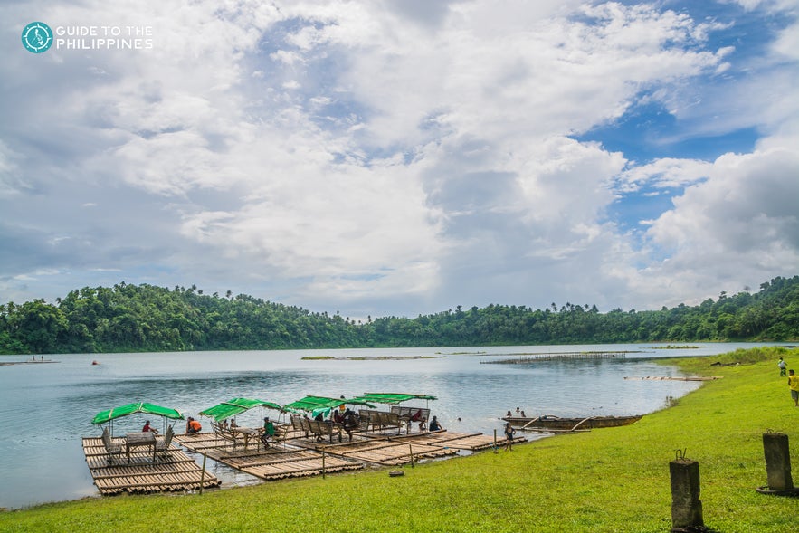 Bamboo cottages on Yambo Lake, Laguna Bamboo cottages on Yambo Lake, Laguna