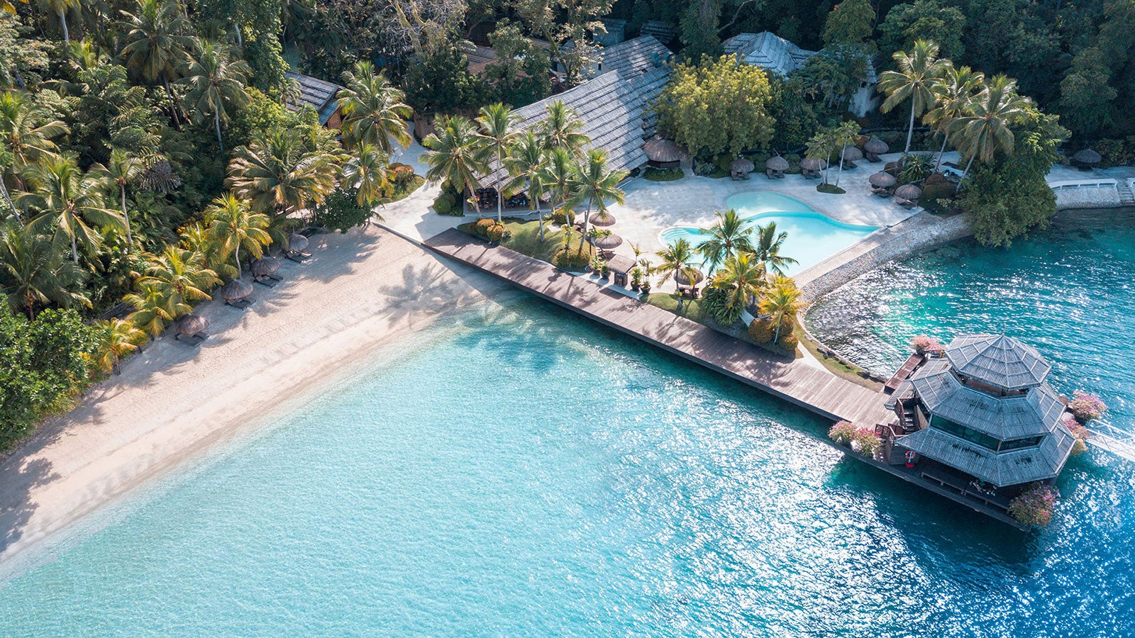 Aerial view of Pearl Farm Beach Resort