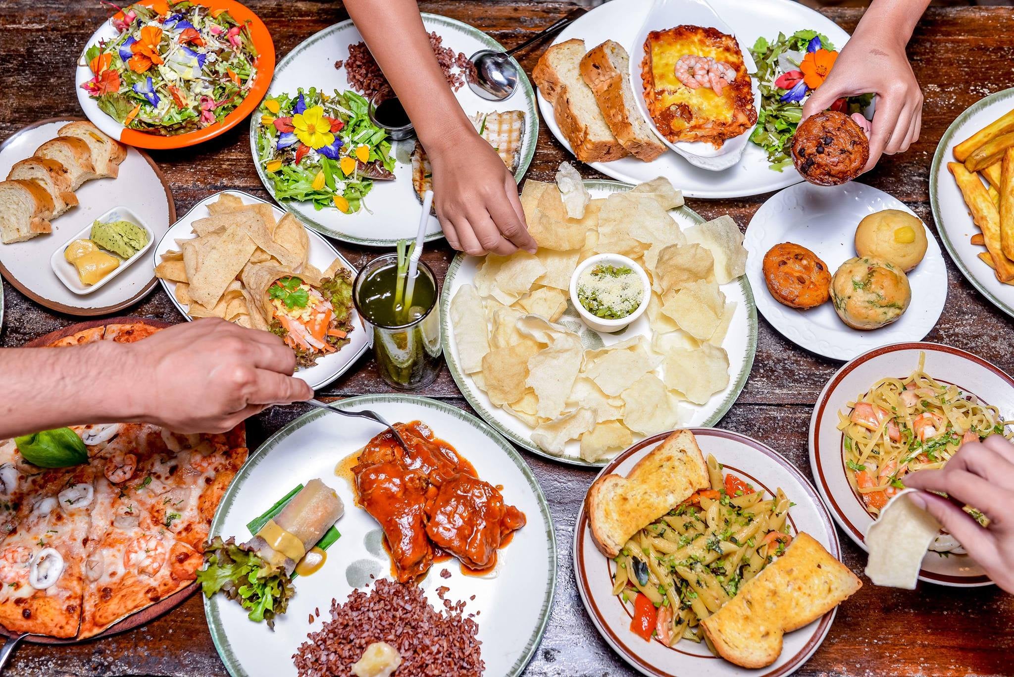 Dishes served at Buzzz Cafe