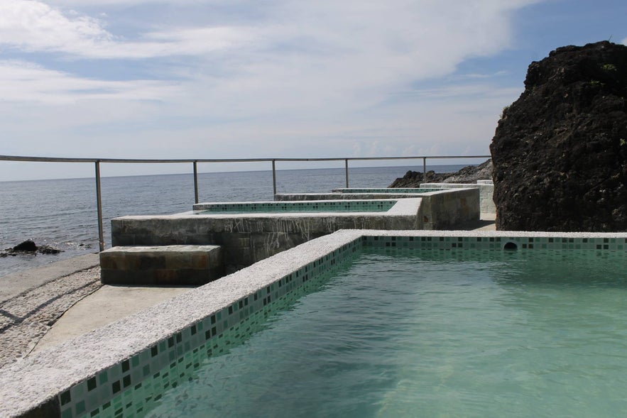 Sira-an Hot Spring and Health Resort's beachside pools Sira-an Hot Spring and Health Resort's beachside pools