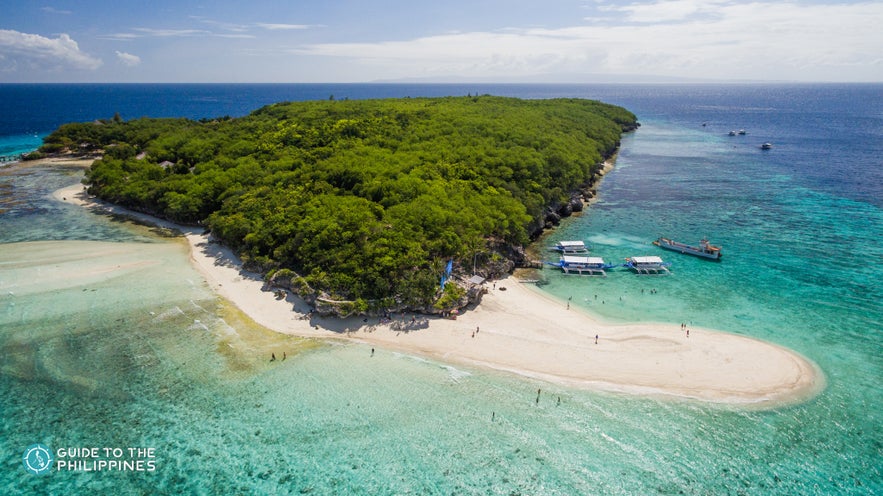 Aerial view of Sumilon Island Aerial view of Sumilon Island