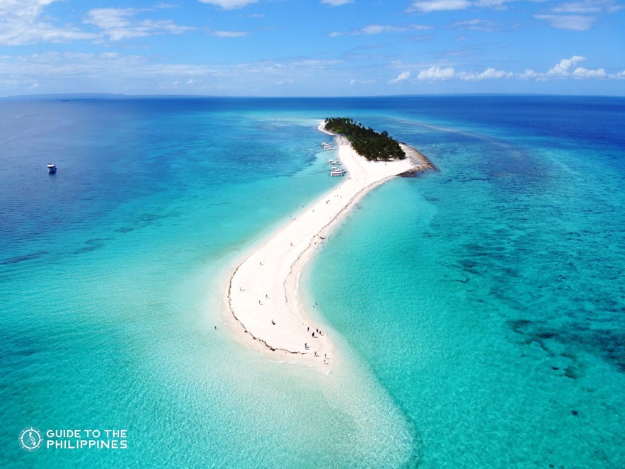 Aerial shot of Kalanggaman Island Aerial shot of Kalanggaman Island