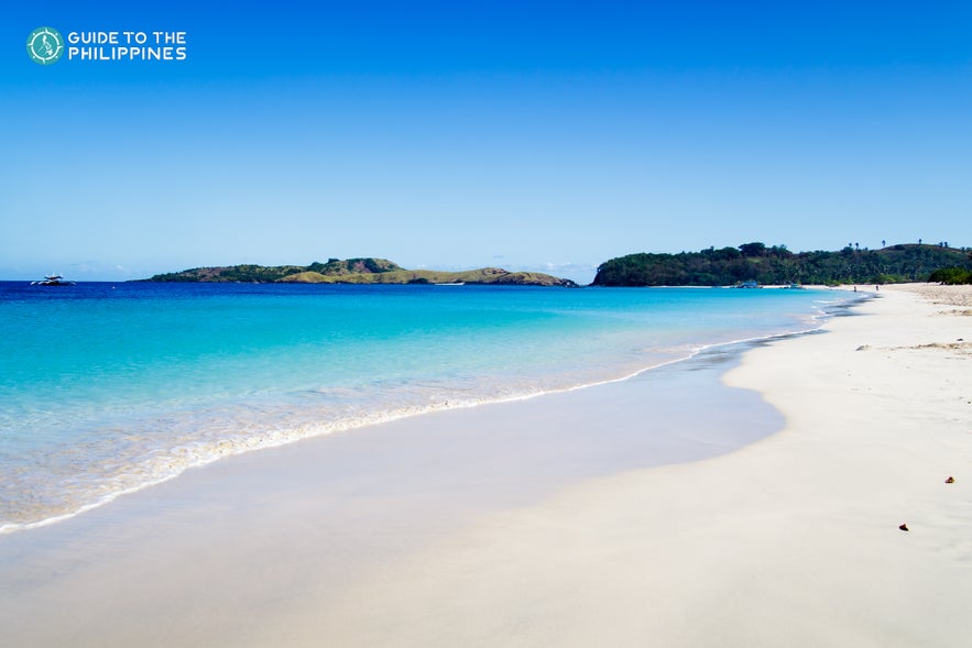 White-sand beach of the Calaguas Islands White-sand beach of the Calaguas Islands