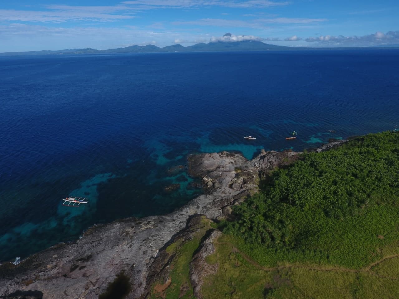 Aerial view of San Bernardino Island's coast Aerial view of San Bernardino Island's coast
