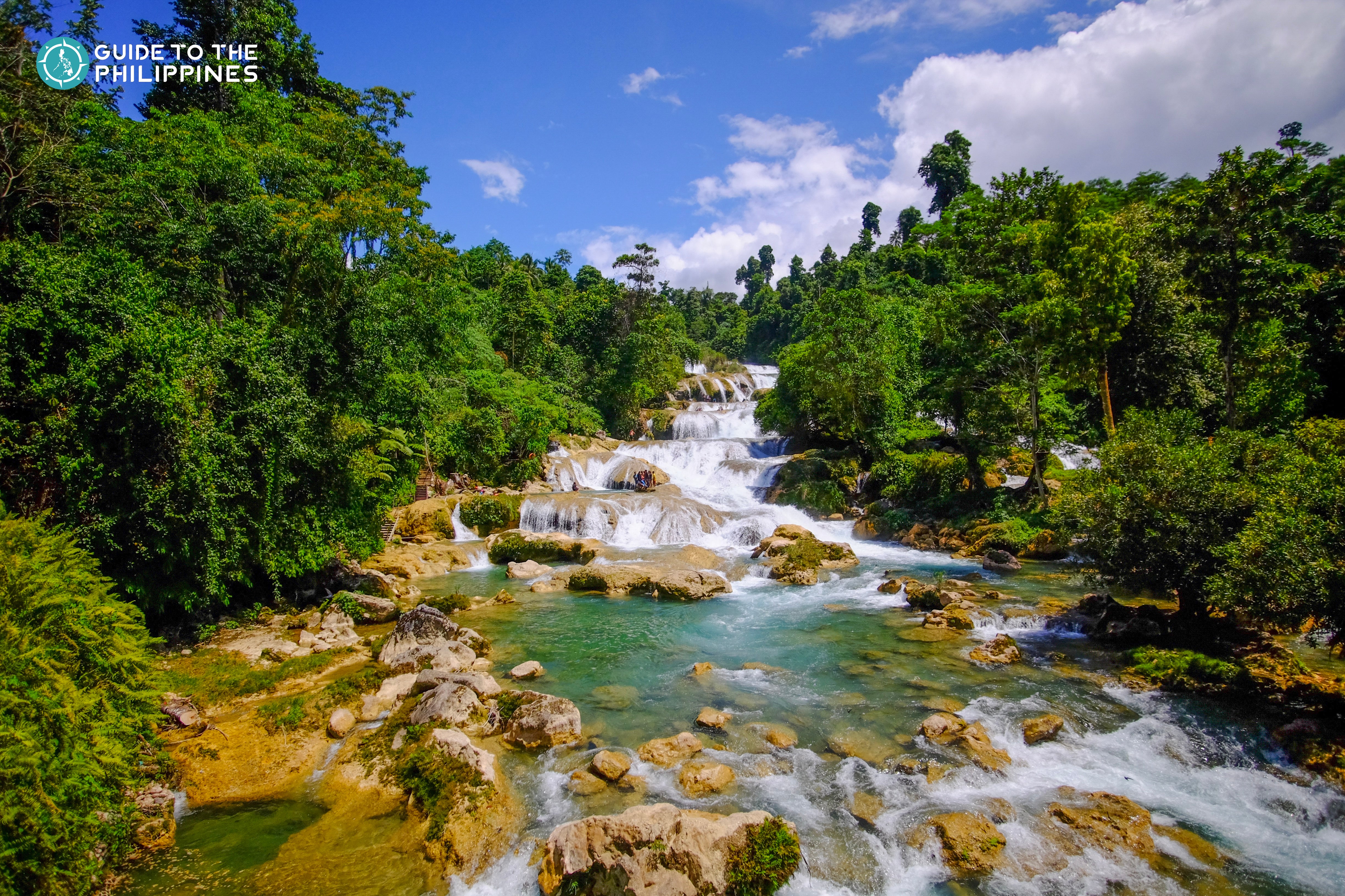 The falls in Aliwagwag Falls Eco Park