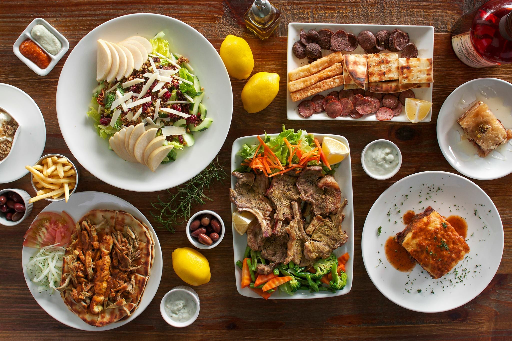 Some of the dishes by Lemon and Olives