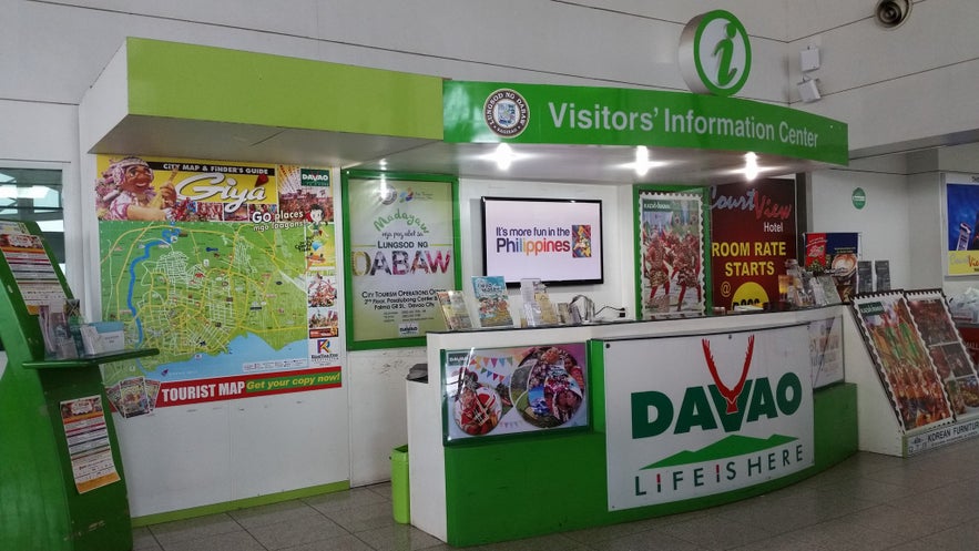 Davao International Airport's information center Davao International Airport's information center