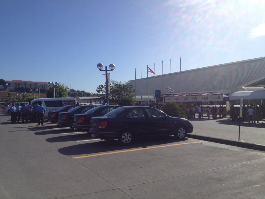 Cars parked infront of Davao International Airport Cars parked infront of Davao International Airport