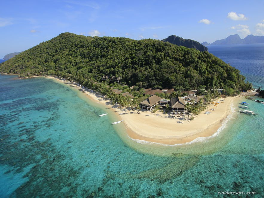 Aerial view of El Nido Resorts Pangulasian Island Aerial view of El Nido Resorts Pangulasian Island