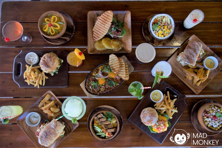 Dishes served at Mad Monkey Kitchen Dishes served at Mad Monkey Kitchen