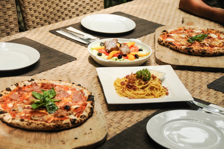 Kermit Siargao Surf Hotel & Restaurant's pizzas and pasta Kermit Siargao Surf Hotel & Restaurant's pizzas and pasta