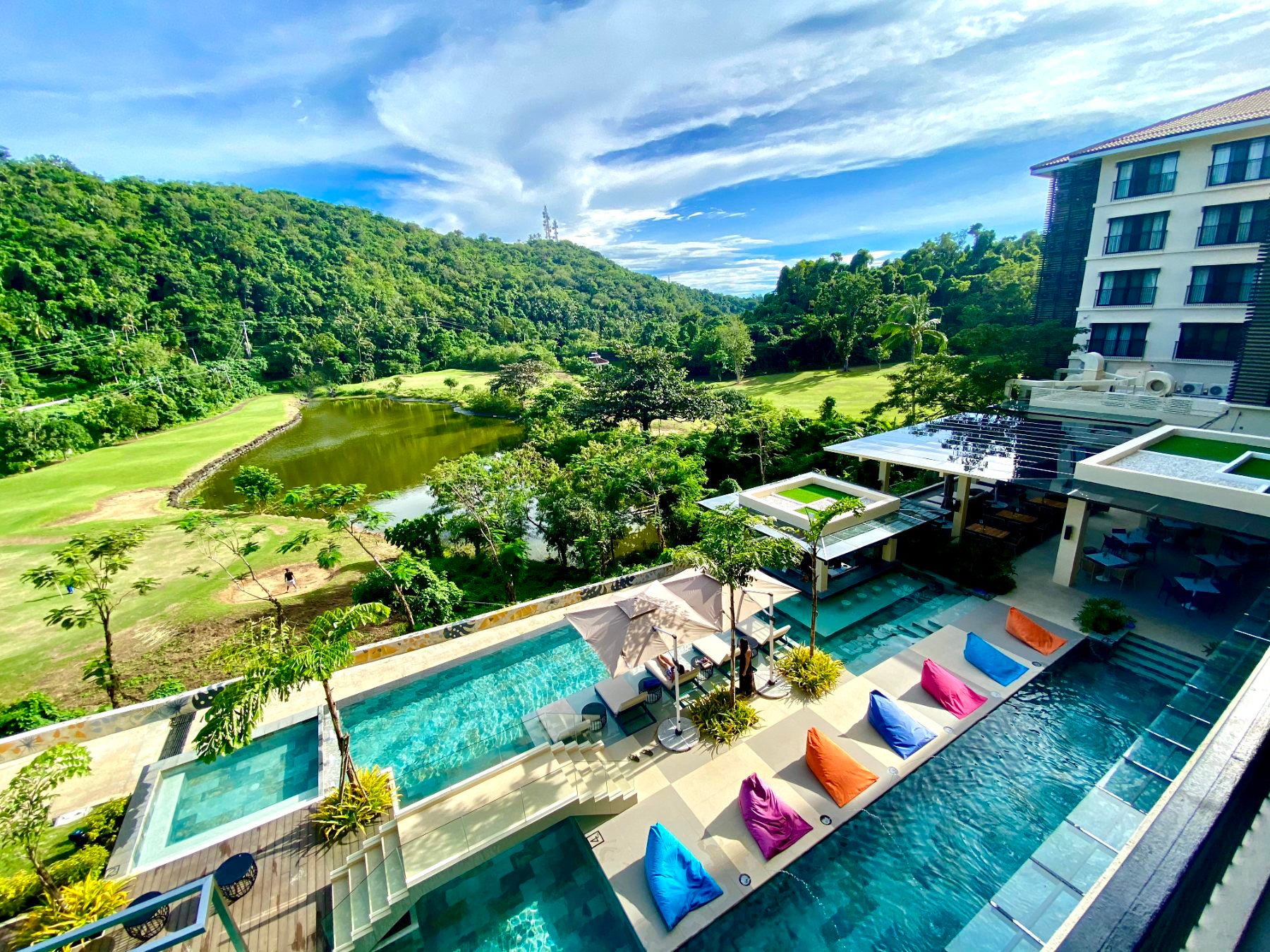 Book this Boracay Island package and enjoy several refreshing swimming pools at Fairways & Bluewater Resort, each offering a unique experience.