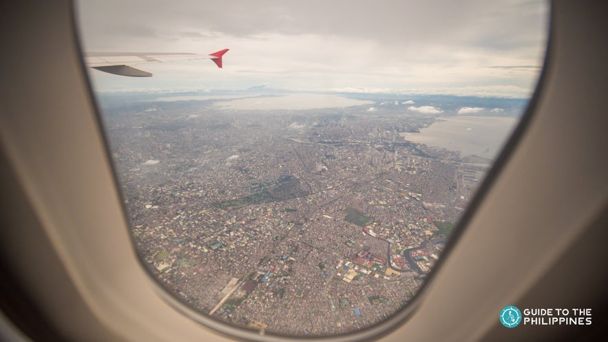 View of Manila City from a plane View of Manila City from a plane