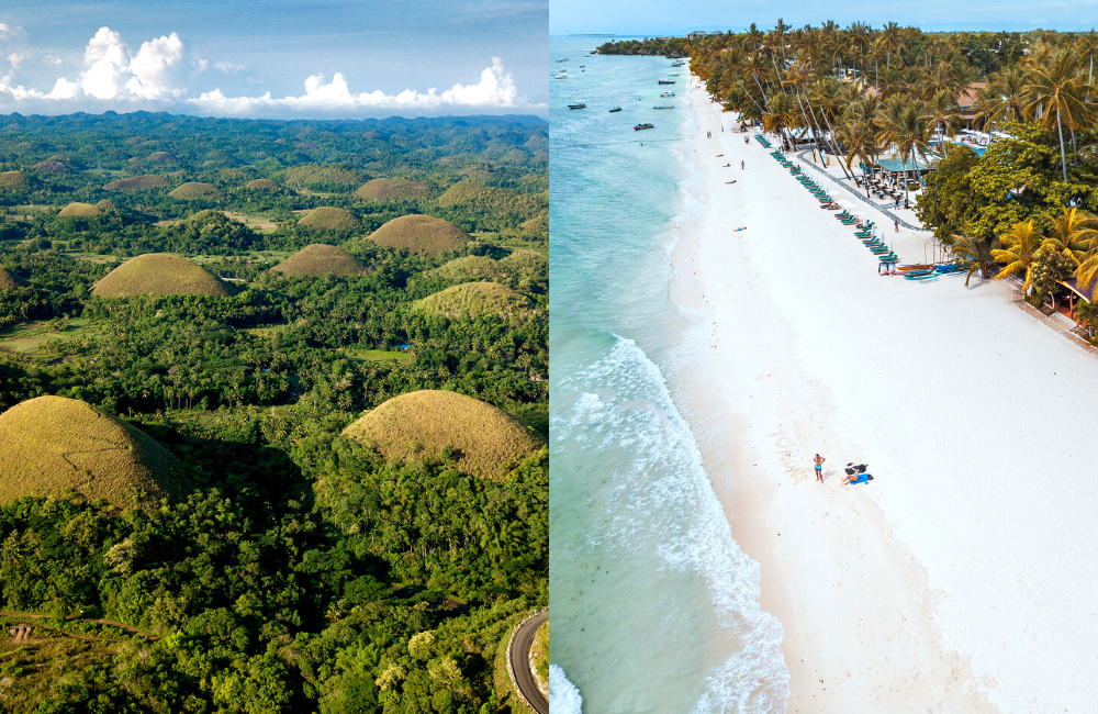 Chocolate Hills and loboc River in Bohol