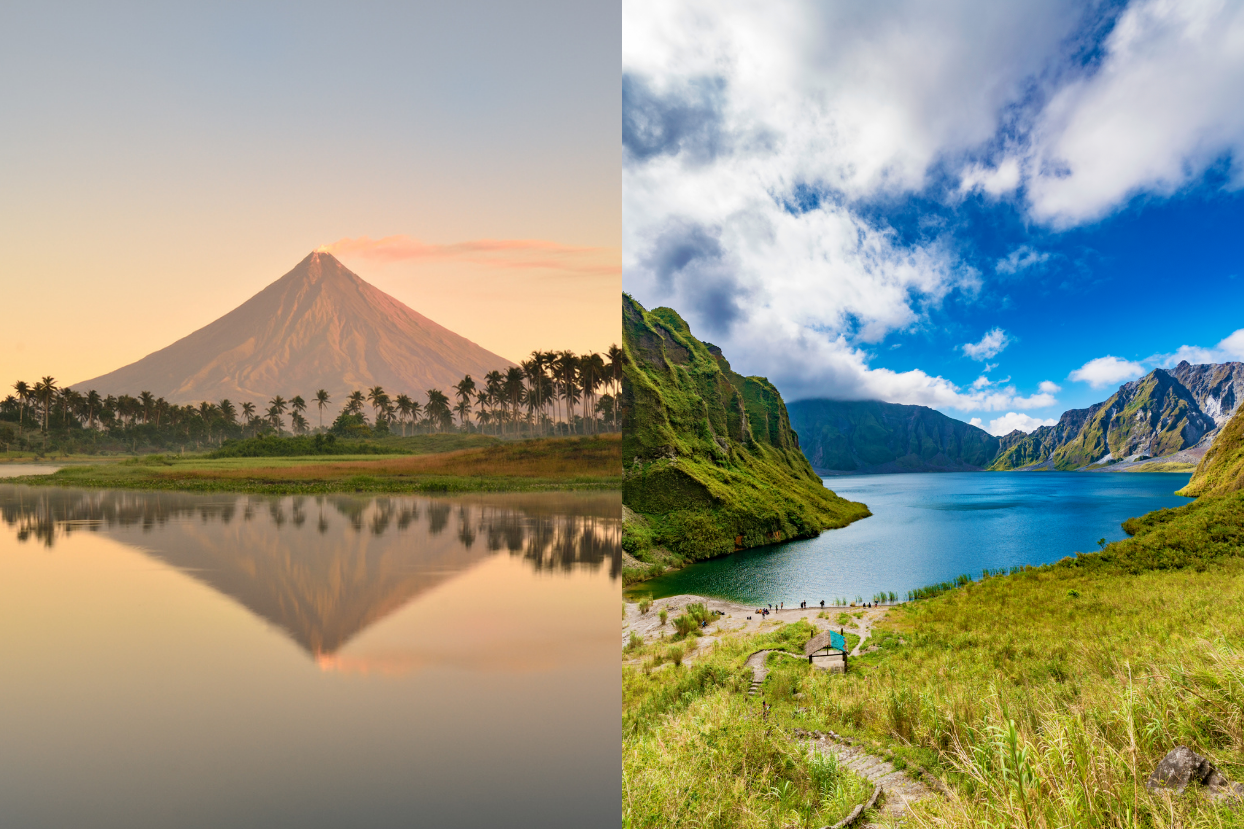 Mayon Volcano and Mt. Pinatubo