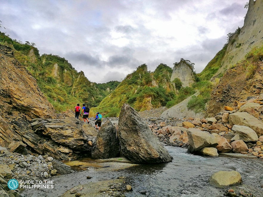 Hikers in Mt. Pinatubo Hikers in Mt. Pinatubo