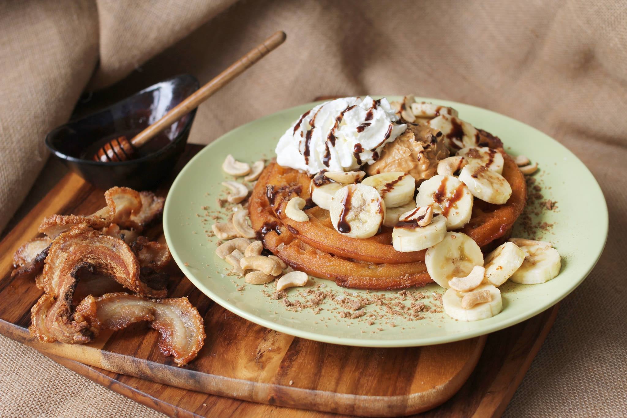 Peanut butter pancakes at Tsokolateria Tagaytay Peanut butter pancakes at Tsokolateria Tagaytay