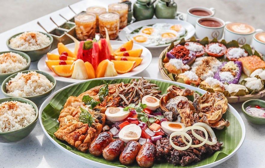 Breakfast spread at Balay Dako Breakfast spread at Balay Dako