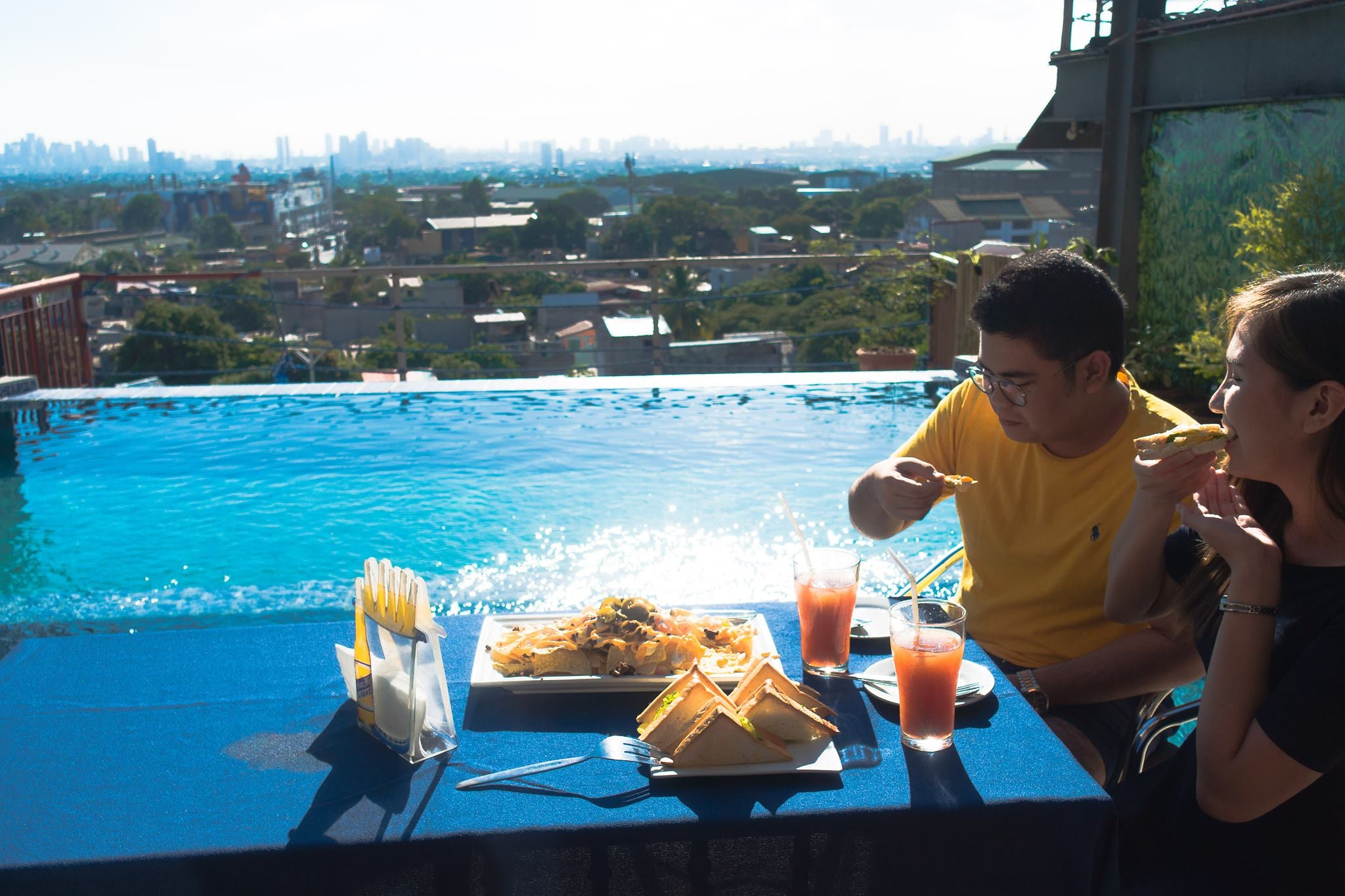 Cafe Lupe's poolside dining area