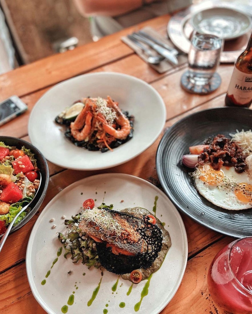 Dishes served at Burrow Cafe Dishes served at Burrow Cafe