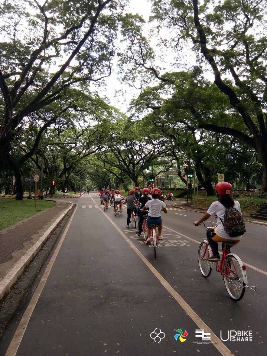 Cyclists in University of the Philippines Diliman Cyclists in University of the Philippines Diliman