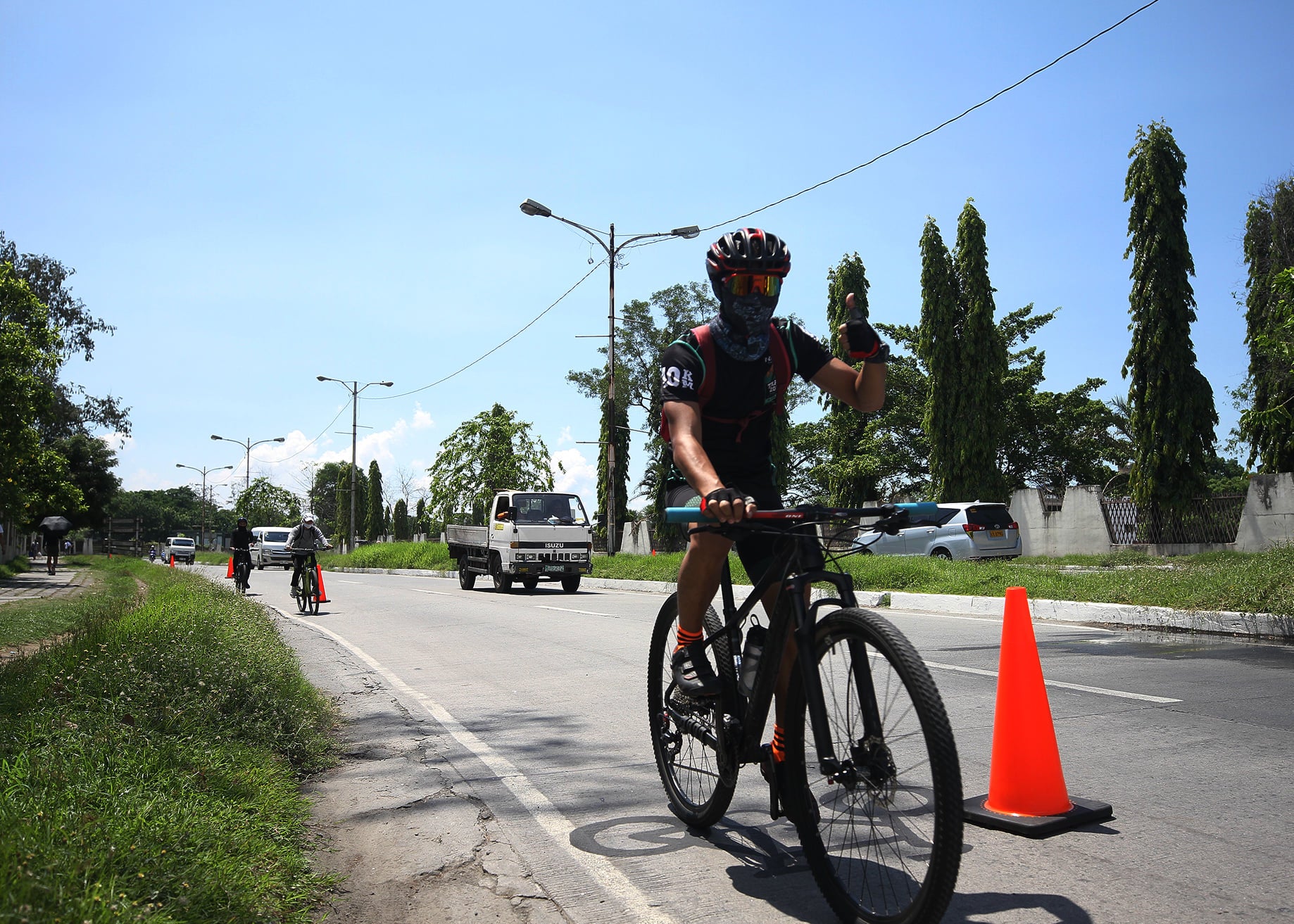 Biker along Taguig's C6 road