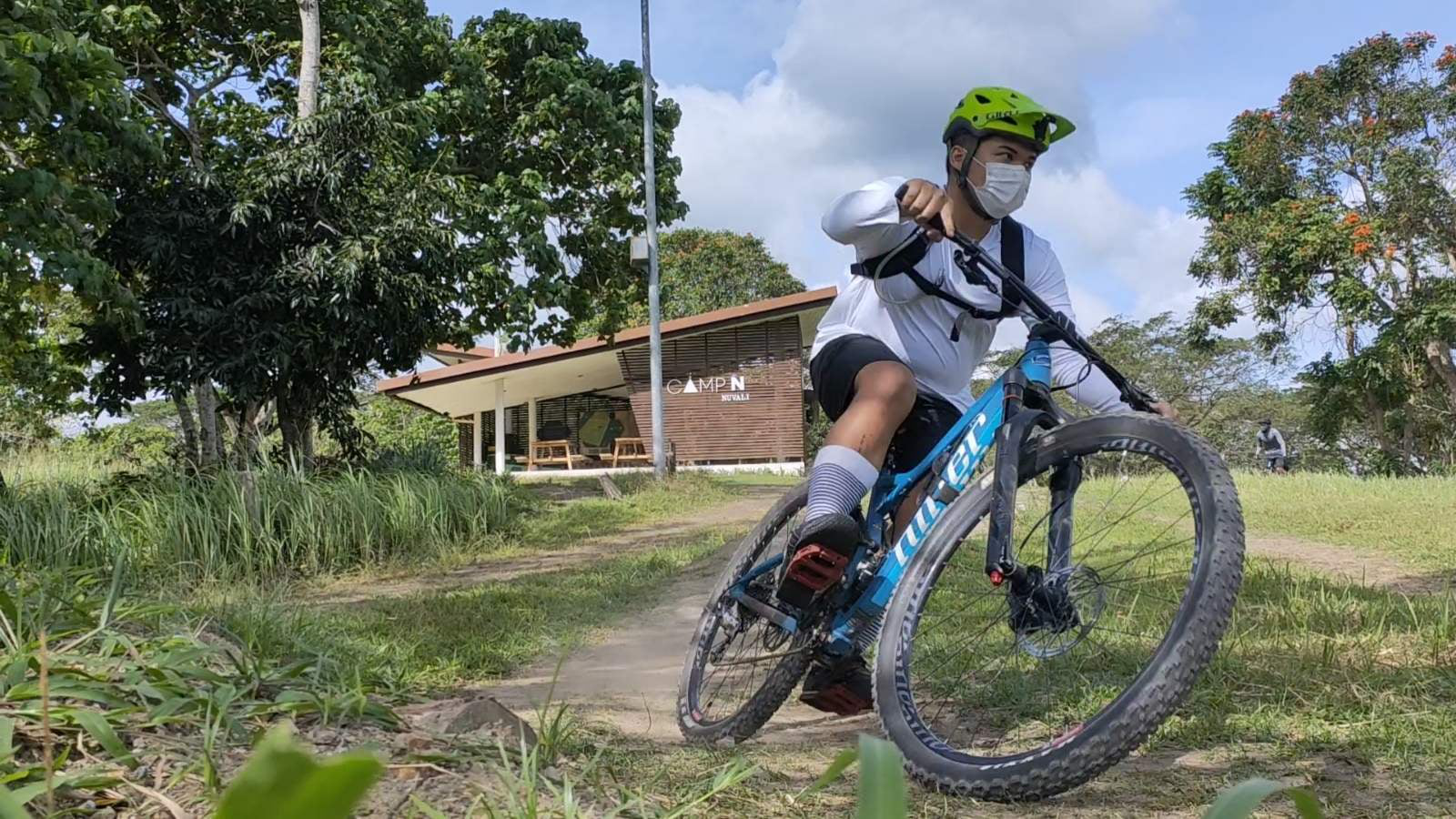 A biker in the Camp N Trail System Nuvali