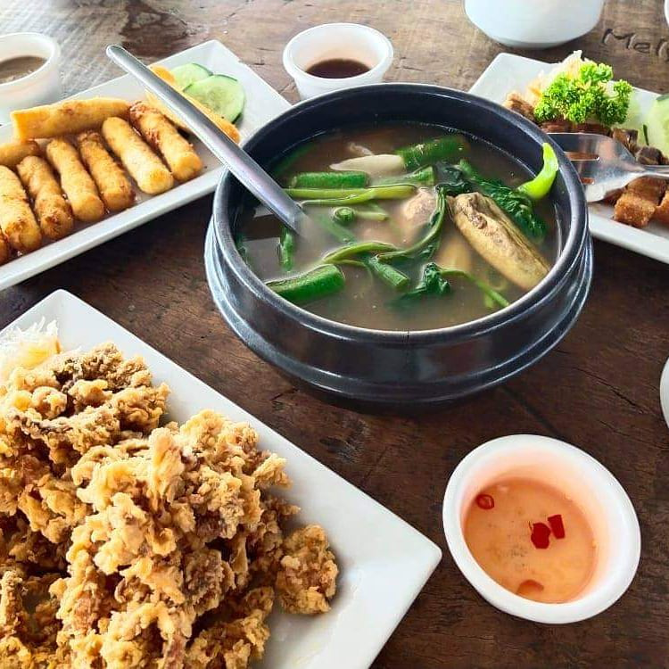 Filipino dishes served at the Cloud 9 restaurant