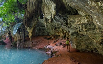Explore Hinagdanan Cave’s limestone chamber during this private Panglao Island tour.