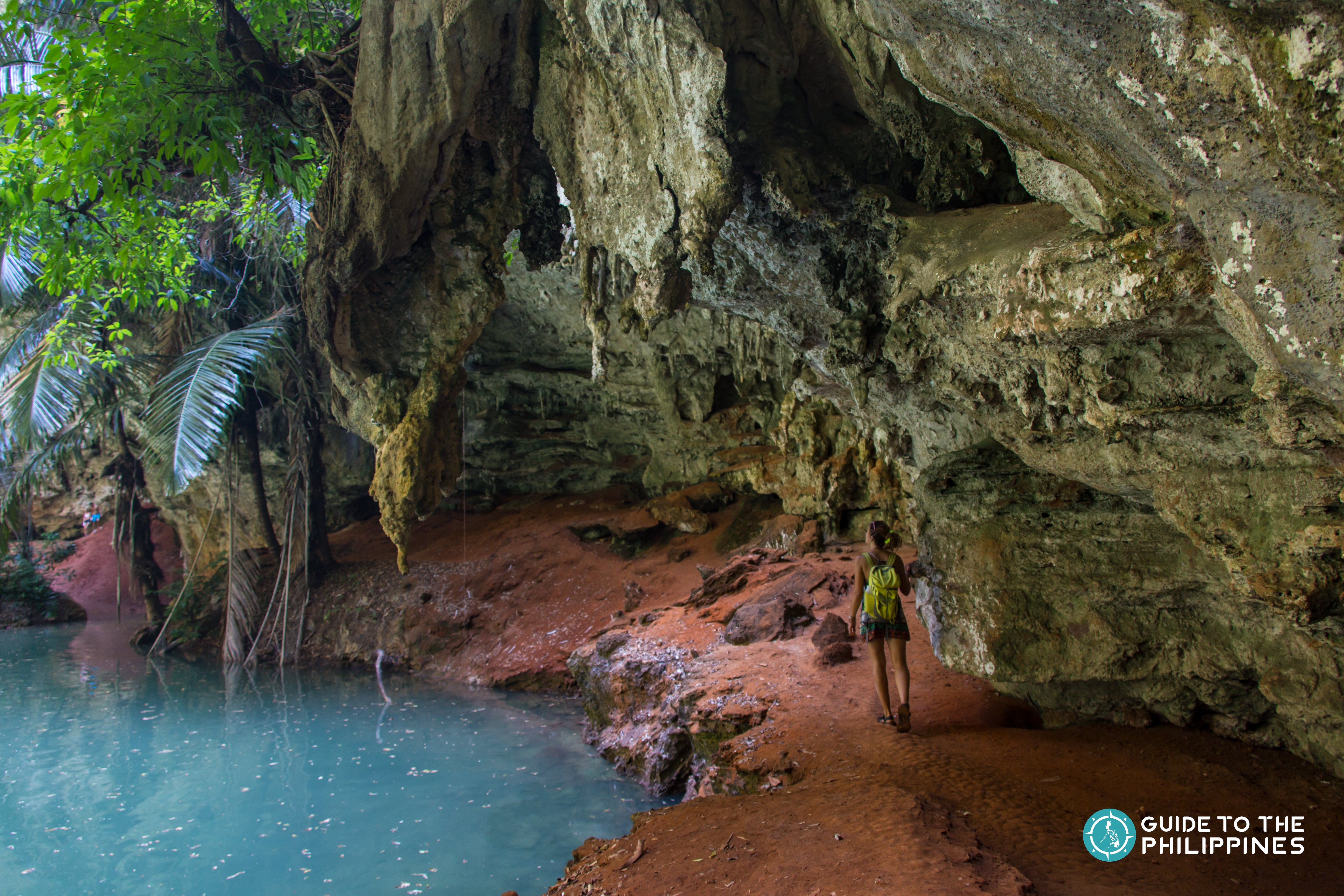 Traveler in Hinagdanan Cave