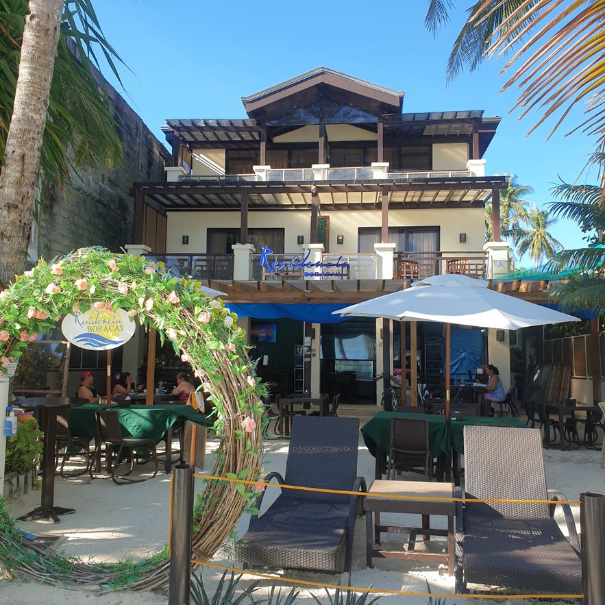 Residencia Boracay's beachside entrance Residencia Boracay's beachside entrance