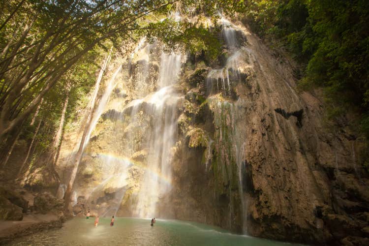Rainbow Reflection seen at Tumalog Falls near Oslob in Cebu