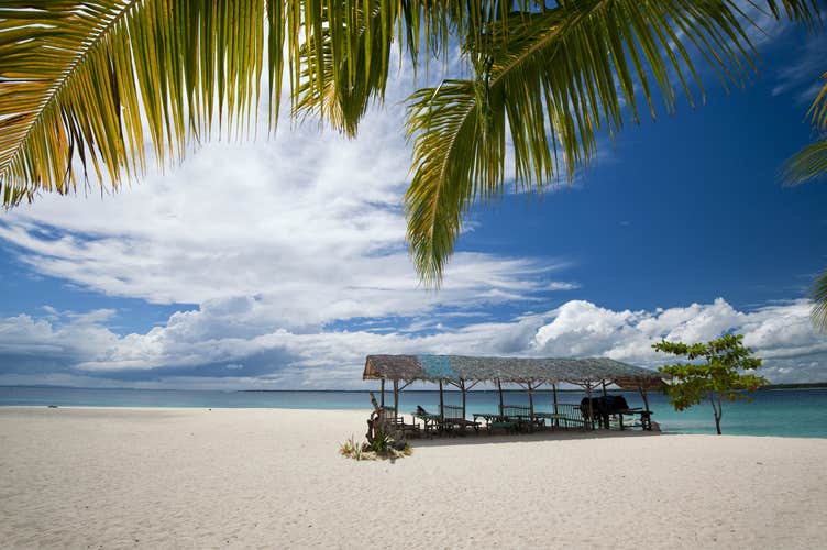 View of the beachfront at Bantayan Island in Cebu