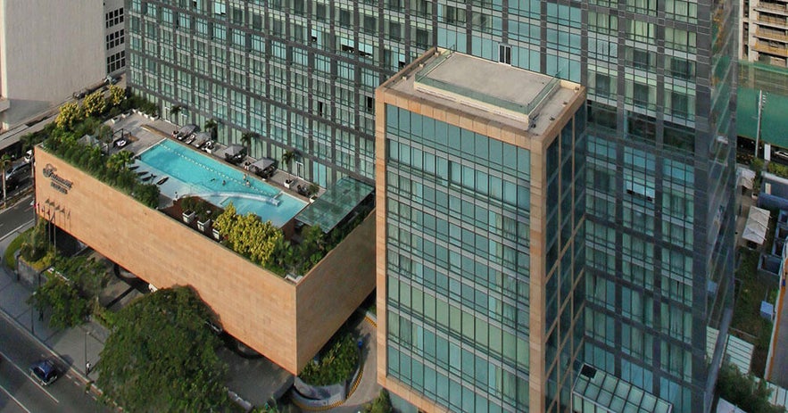 Raffles Makati's facade Raffles Makati's facade