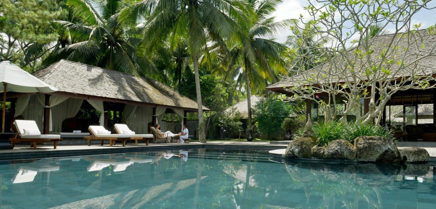 The Farm at San Benito's pool area The Farm at San Benito's pool area