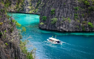 Boat in Kayangan Lake, Coron