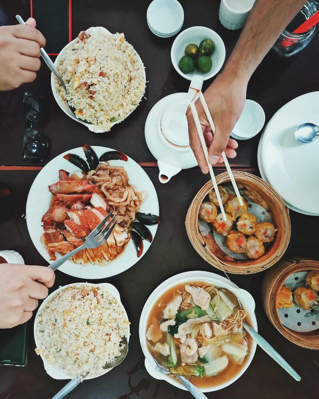 Dishes served at Ying Ying Tea House