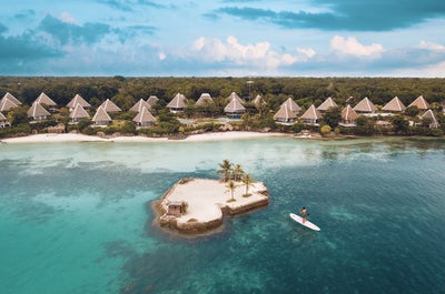 White sand beach at Mithi Resort & Spa