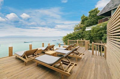 White sand beach at Mithi Resort & Spa