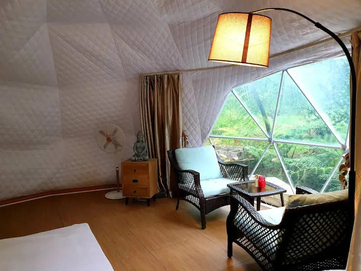 Interior of one of the tents in Juan's Place