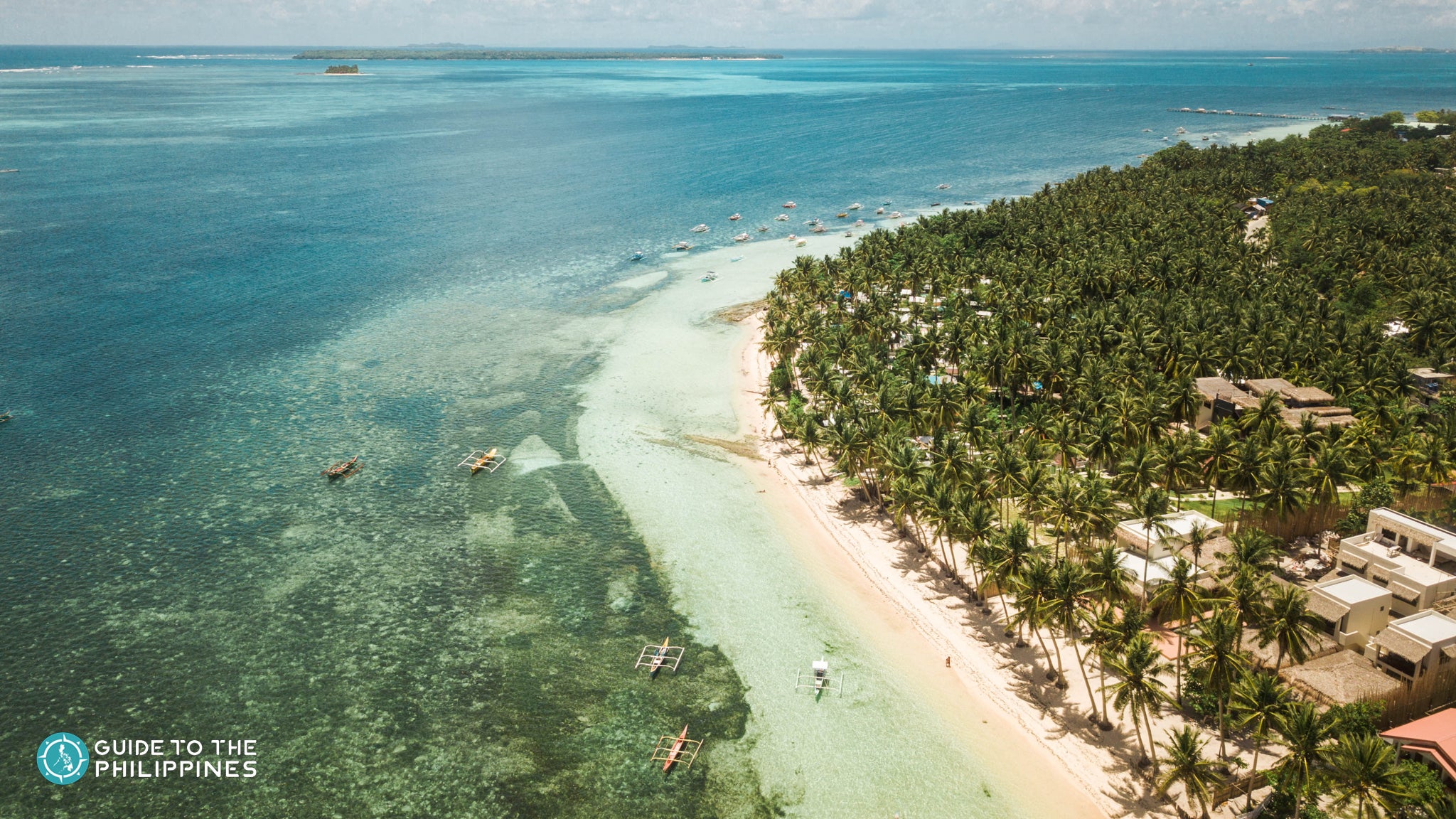 Aerial view of Siargao's shoreline
