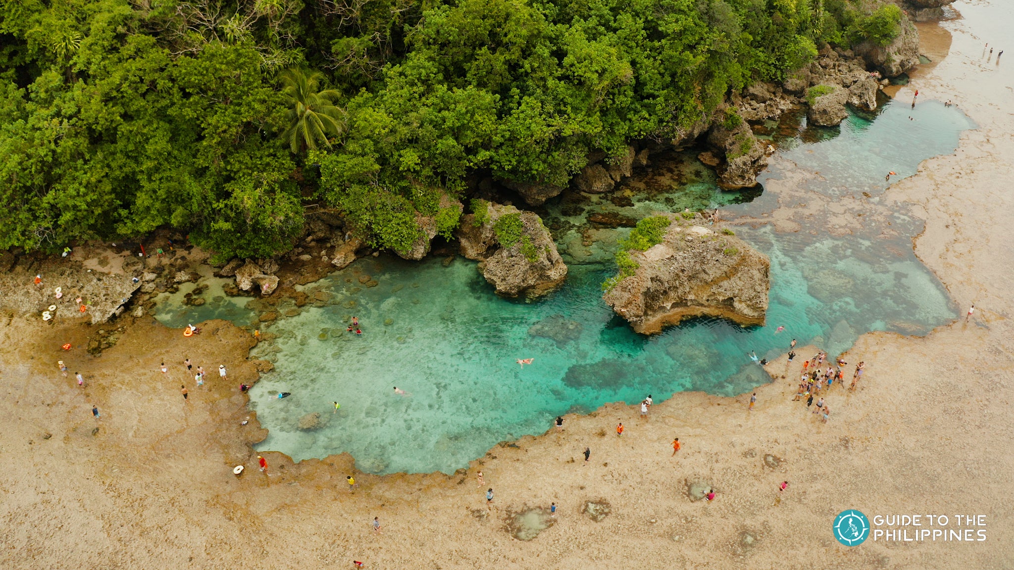 Aerial view of Magpupungko Rock Pools