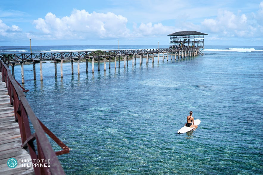 Surfer at Cloud 9, Siargao Surfer at Cloud 9, Siargao