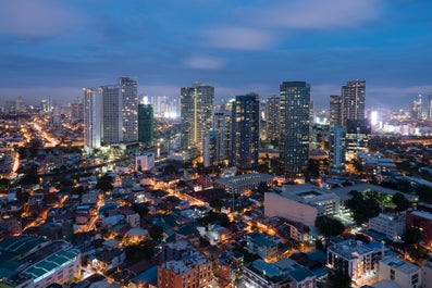 Manila skyline at night