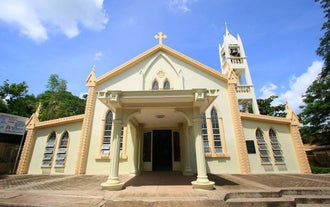 The beautiful St. Augustine Church that you will visit during this historical landmark and hot springs tour in Coron town