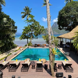 The pool at Lihim Resorts in El Nido, Palawan