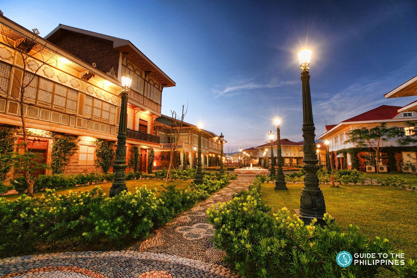 A pebblestone path in Las Casas Filipinas de Acuzar A pebblestone path in Las Casas Filipinas de Acuzar